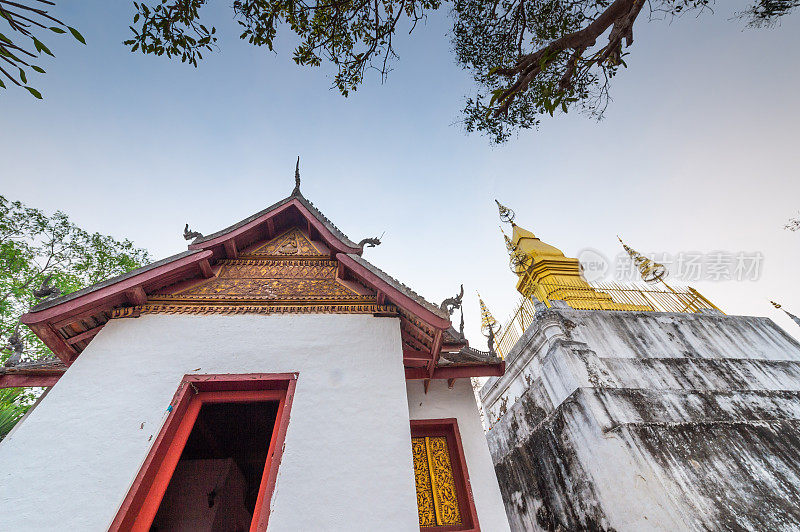 Wat Mai寺庙Suwannaphumaham在琅勃拉邦，老挝